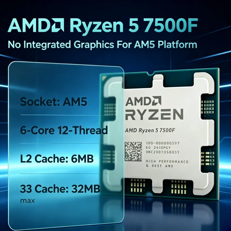 Pc Gaming Ryzen - Processore AMD Ryzen 5 7500F per