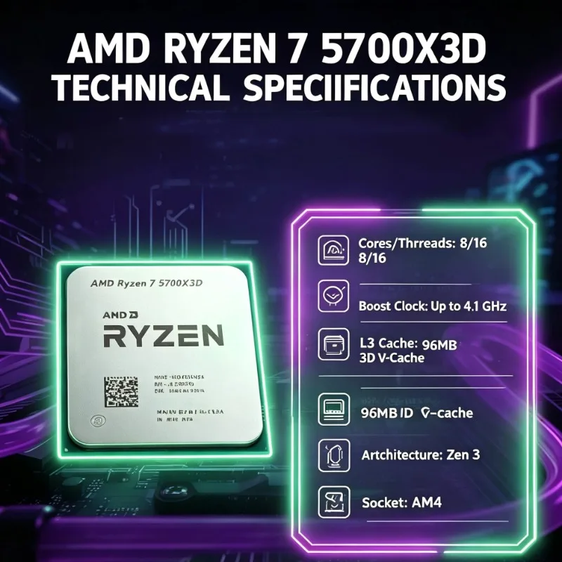 AMD Ryzen 7 5700X3D, CPU per P - Pc Gaming Ryzen recensione e prezzo